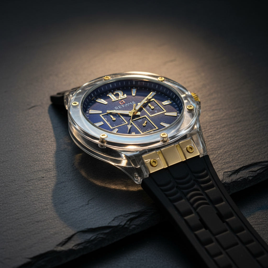 The REfAME Crystal Horizon – Transparent Sport Chronograph