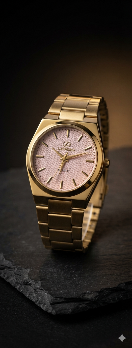 Imperial Gold Link Bracelet Dress Watch