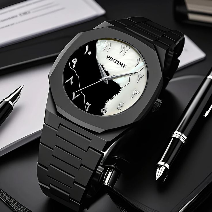 High-Grade Alloy Arabic Dial Men's Waterproof Watch