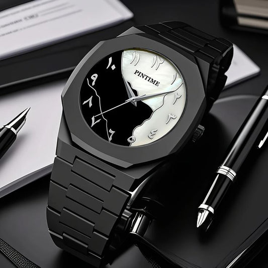 High-Grade Alloy Arabic Dial Men's Waterproof Watch