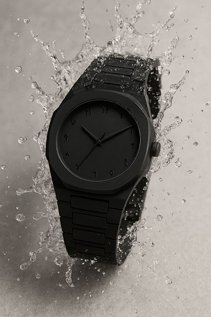 Octagon Arabic Numeral Matte Black Watch - Minimal Luxury Quartz Watch for Men