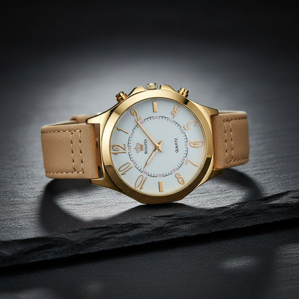 The FNGEEN Royal Aurelia – Rose Gold & Cream Suede