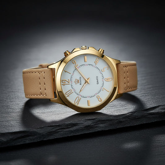 The FNGEEN Royal Aurelia – Rose Gold & Cream Suede