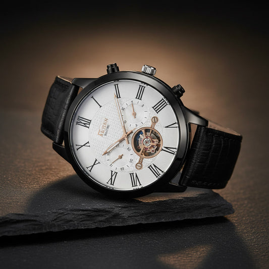 The CARNIER Grand Open-Heart – Platinum White & Alligator Onyx