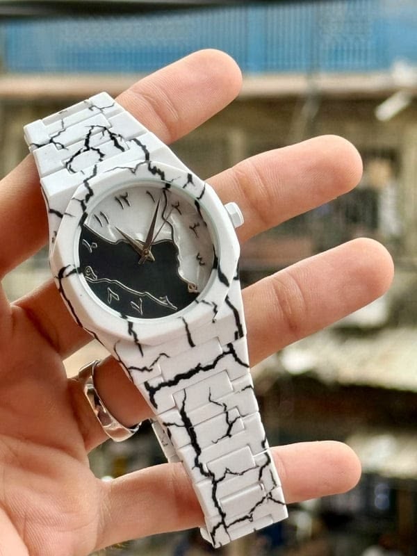 Elegant marble-style watch with a premium modern look