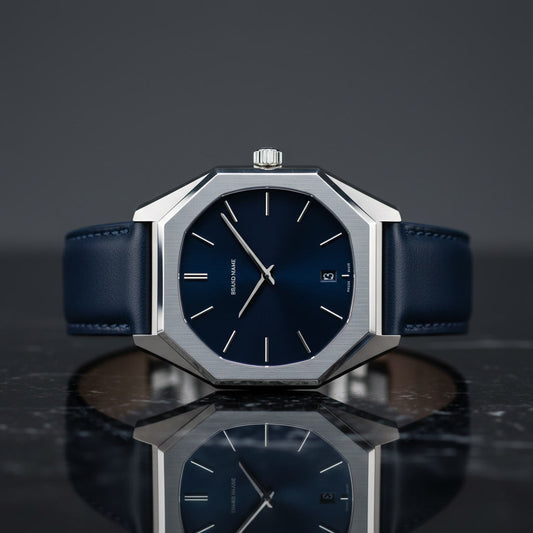 Midnight Spark: Sleek Black Diamond watch