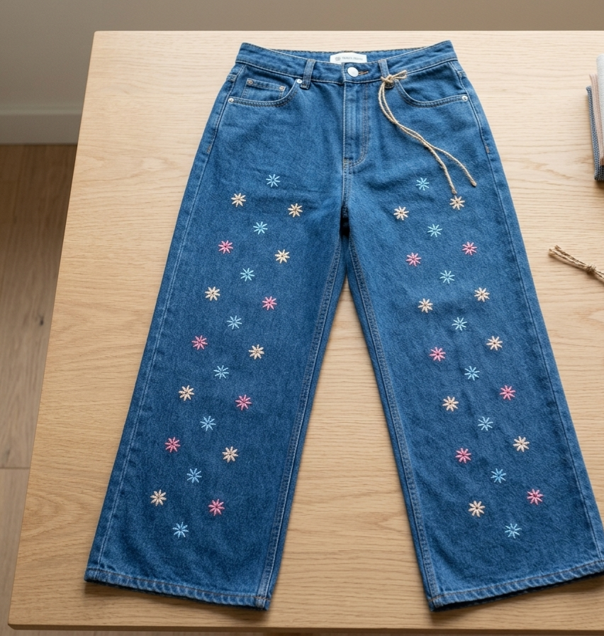 Blue ladies jeans