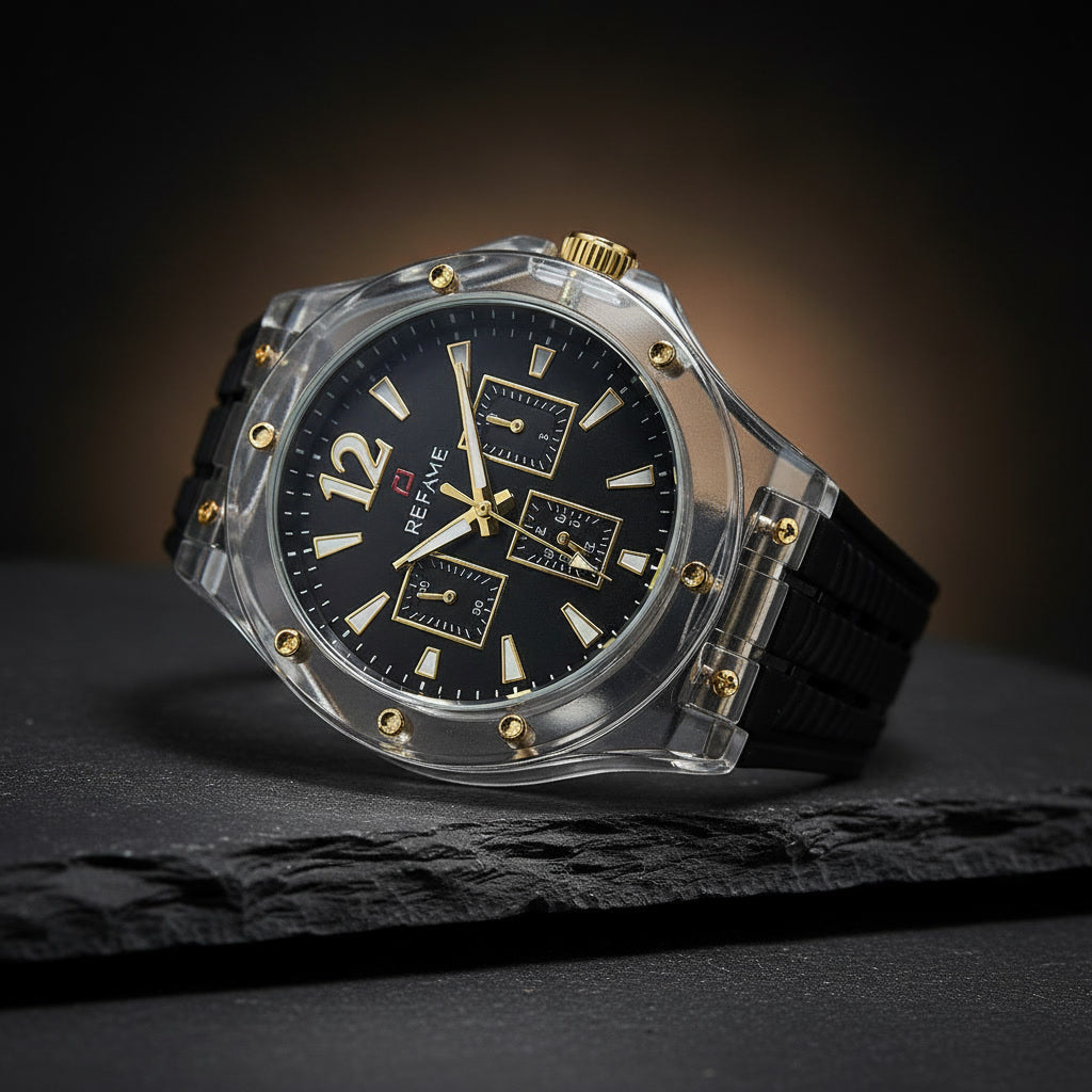 The REfAME Crystal Horizon – Transparent Sport Chronograph
