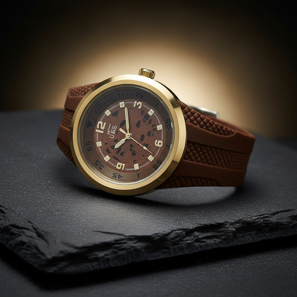 The SHG Earthborn Chrono-Sport – Matte Brown & Gold